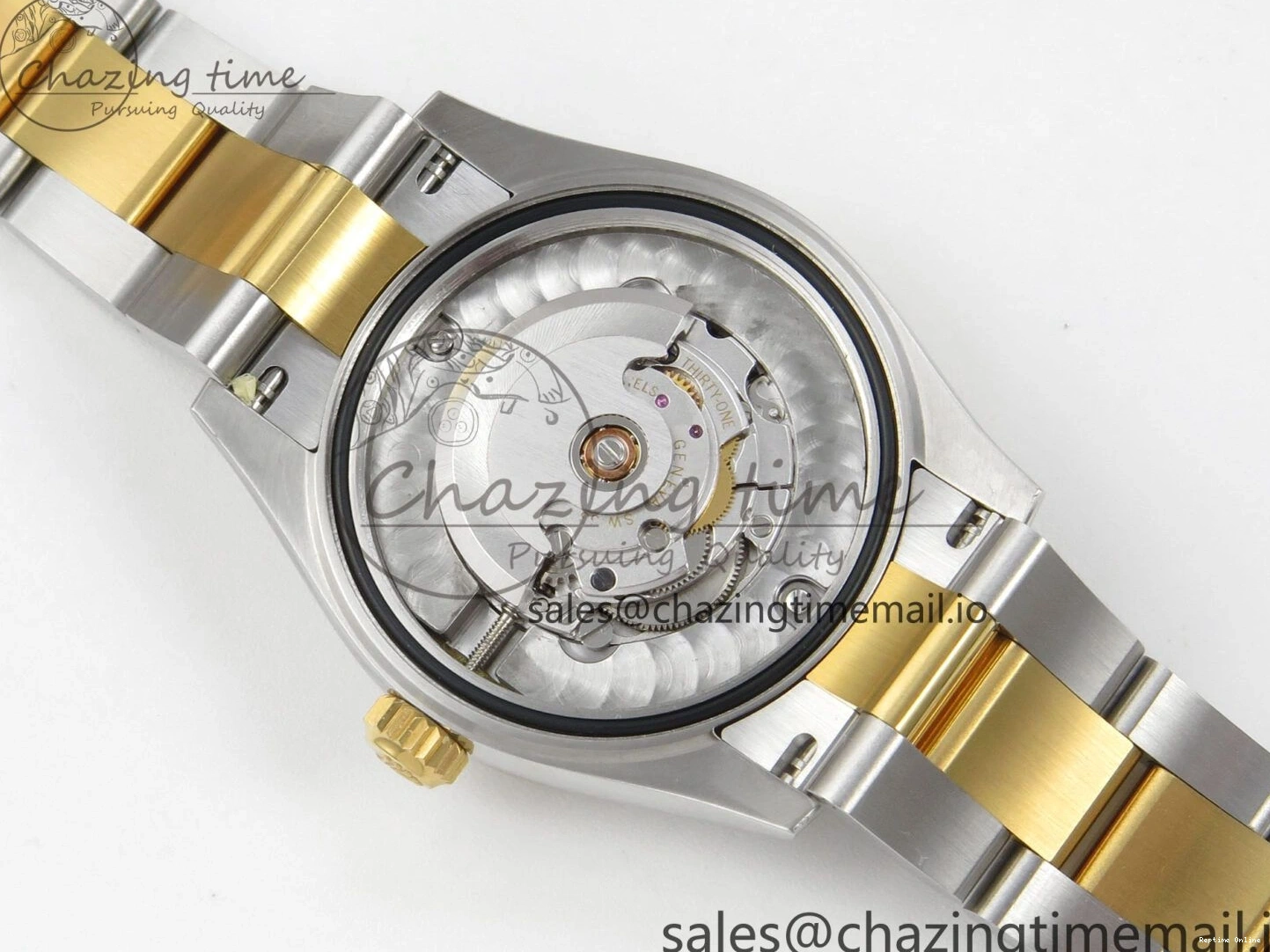 0401 DateJust 31 278383RBR THBF 1:1 Best Edition 904L Steel White Roman Dial Diamonds Bezel on SS YG Oyster Bracelet HZ Cal. Minimalist 44